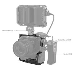 SmallRig 3933  FT-XH / VG-XH Pil Yuvası  ile FUJIFILM X-H2 / X-H2S için  Çok Fonksiyonlu Kafes