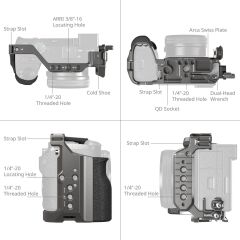 SmallRig Sony 5060  A6700  için  HawkLock Hızlı Çıkarma Kafes Kiti