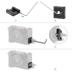SmallRig 5032 Anti-Twist Metal Ayak Montaj Desteği (2 adet)