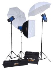 Excella Cario Üçlü 350W Advanced Paraflaş Seti