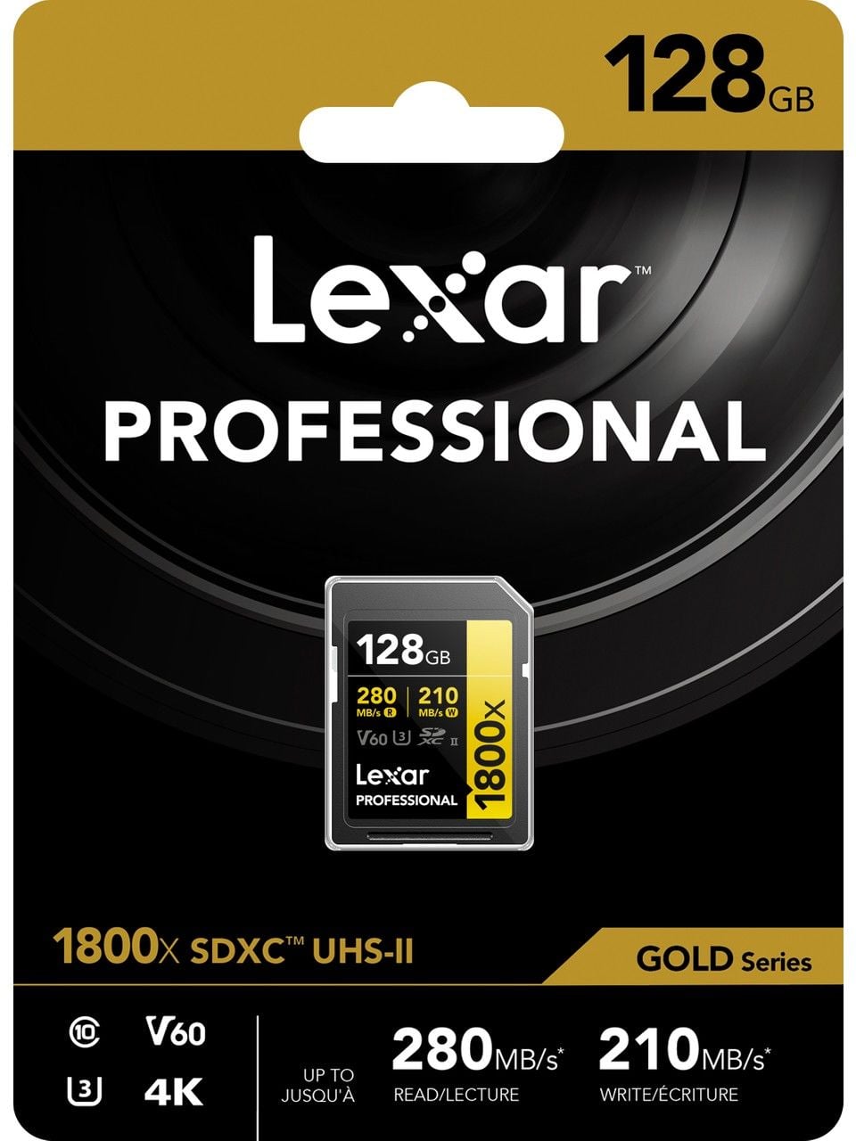 Lexar Gold Series 1800x Class 10 UHS-II U3 V60 128 GB Hafıza Kartı