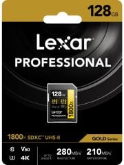 Lexar Gold Series 1800x Class 10 UHS-II U3 V60 128 GB Hafıza Kartı