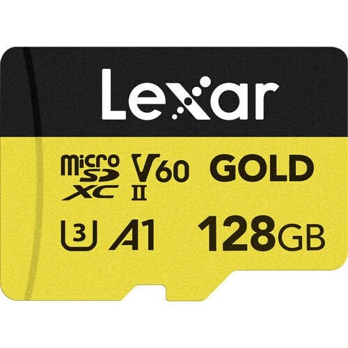 Lexar 128GB 280 MB/s UHS-II / V60 / U3 MicroSD Hafıza Kartı (Gold Serisi)