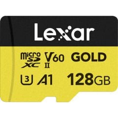 Lexar 128GB 280 MB/s UHS-II / V60 / U3 MicroSD Hafıza Kartı (Gold Serisi)