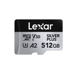 Lexar 512GB 205 MB/s Silver Plus microSD UHS-I V30 Hafıza Kartı