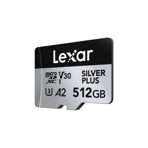 Lexar 512GB 205 MB/s Silver Plus microSD UHS-I V30 Hafıza Kartı
