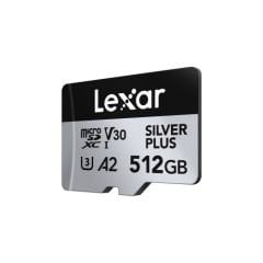 Lexar 512GB 205 MB/s Silver Plus microSD UHS-I V30 Hafıza Kartı