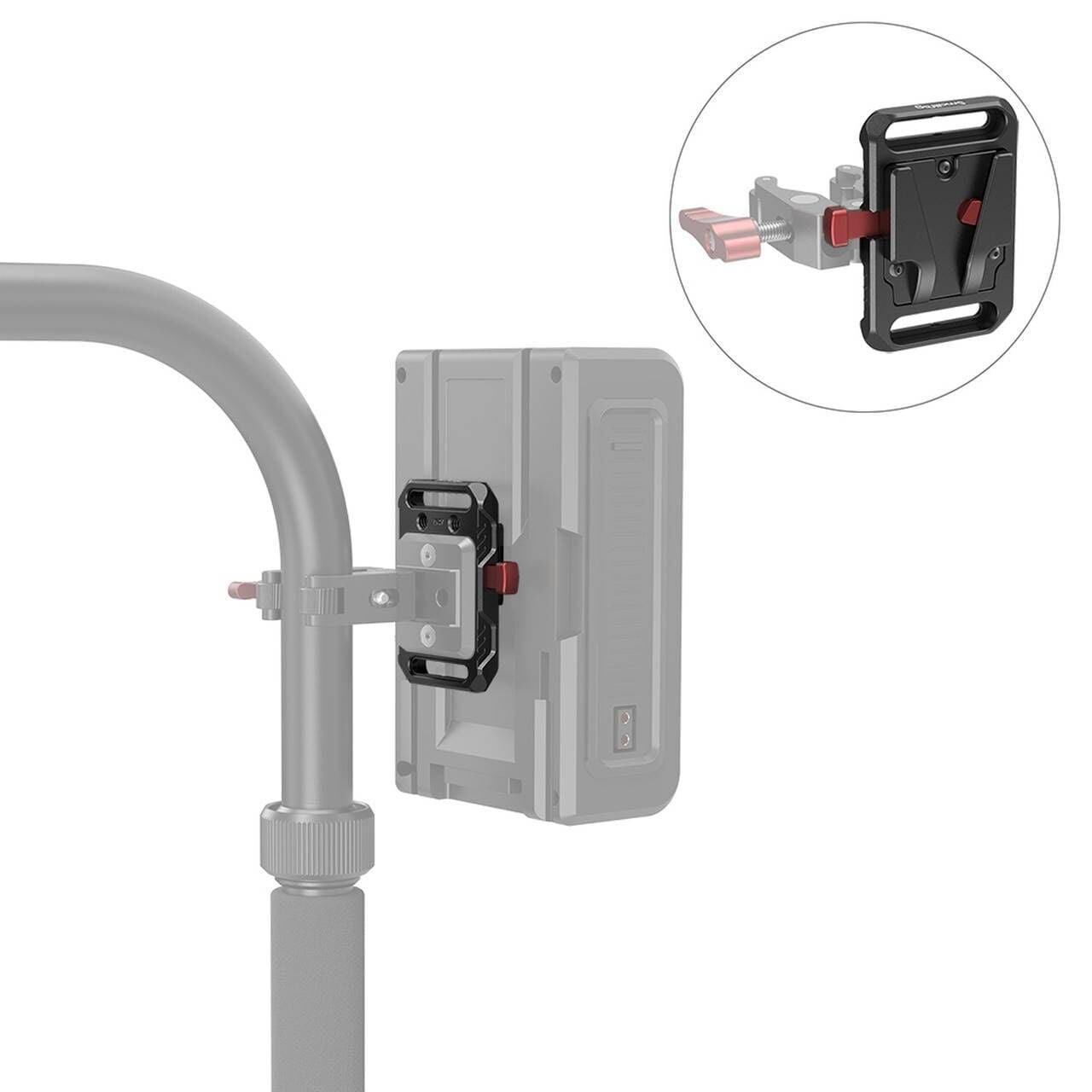 SmallRig 2987 Mini V Mount Pil Plakası yakın plan görseli