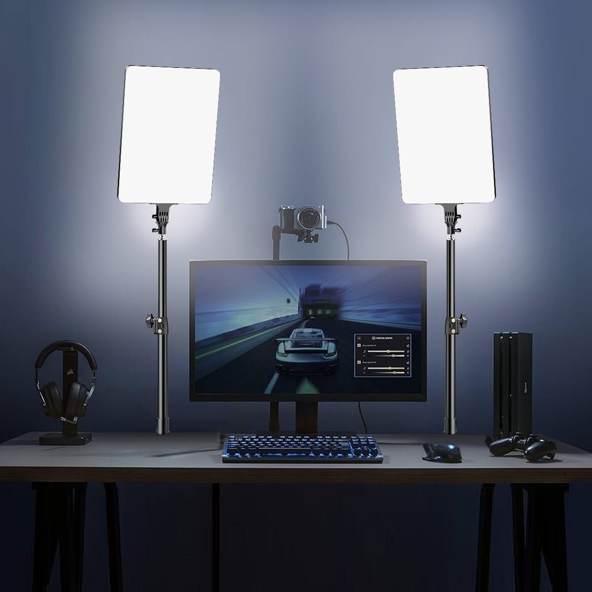 Gdx P300T BiColor İkili Profesyonel Youtuber 80W Masaüstü Yayıncı Işık Seti