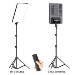 Gdx P300T BiColor Profesyonel Tekli Youtube Yemek Videosu Makyaj Kuaför Işığı 80 Watt LED Video Panel Sürekli Işık