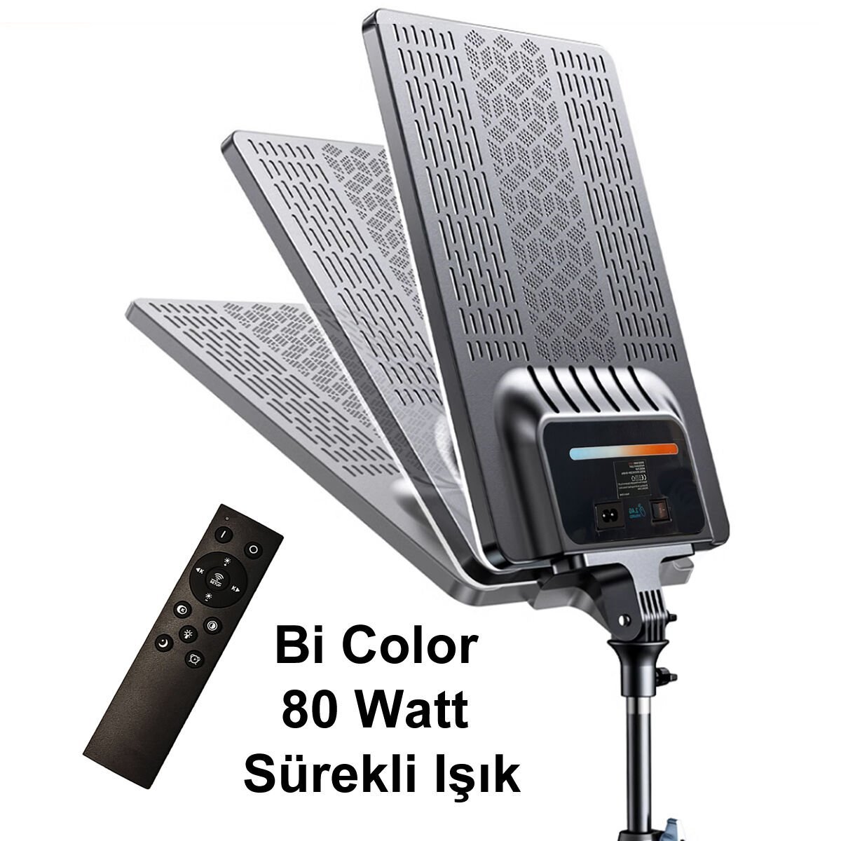 Gdx P300T BiColor Profesyonel Youtube Yemek Videosu Makyaj Kuaför Işığı 80 Watt LED Video Panel Sürekli Işık