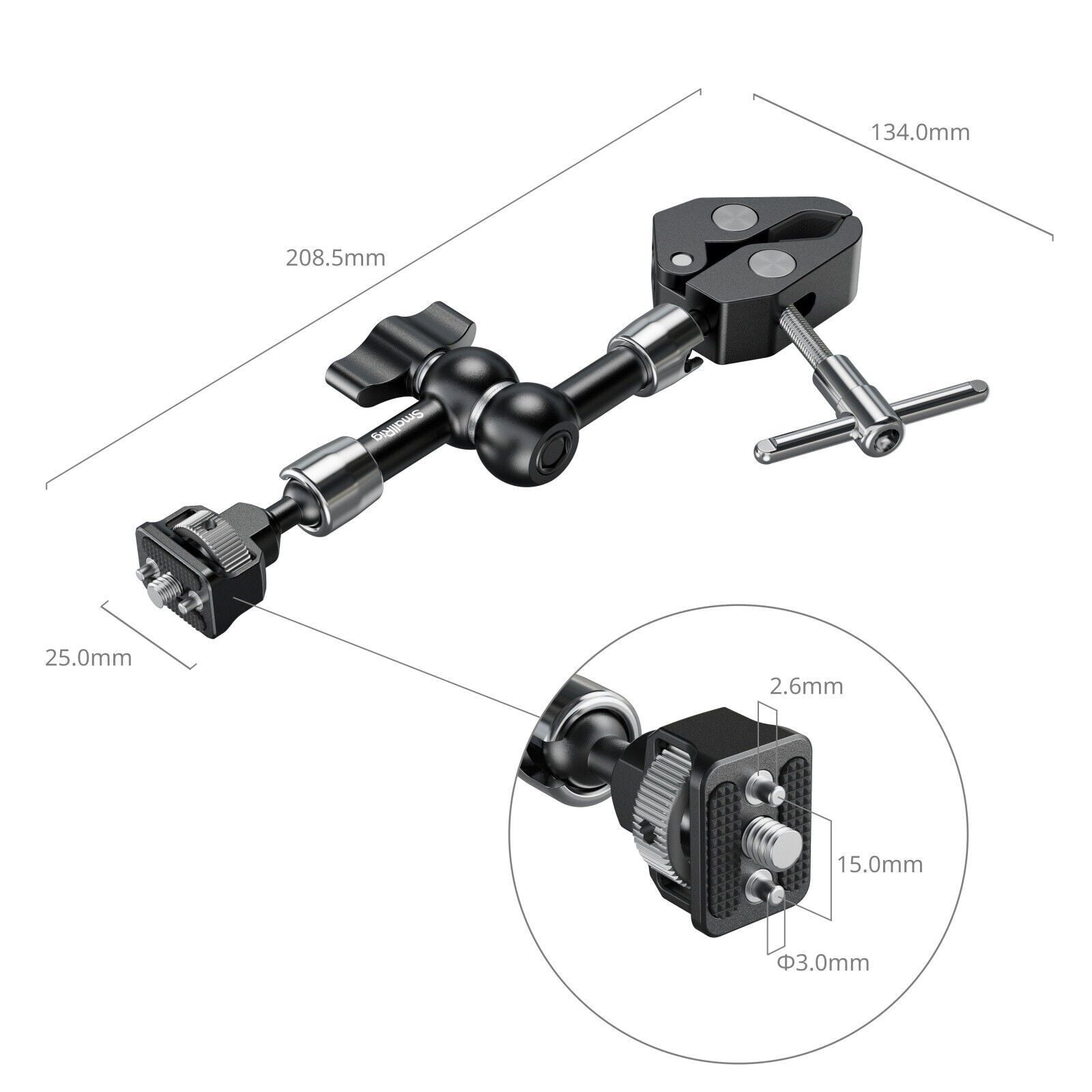 SmallRig 5310 Magic Arm farklı açıdan görünüm
