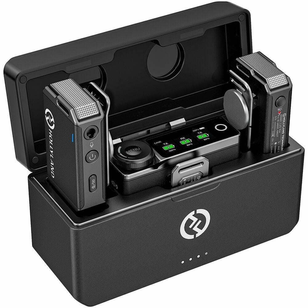 Hollyland Lark Max Duo 2 Kişilik Kablosuz Yaka Mikrofonu